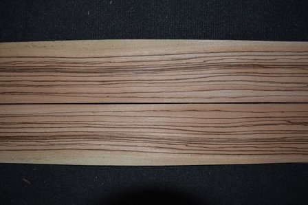 Zebrano Veneer 280 x 9-12 cm | 0.6 mm | 0,294m&sup2;