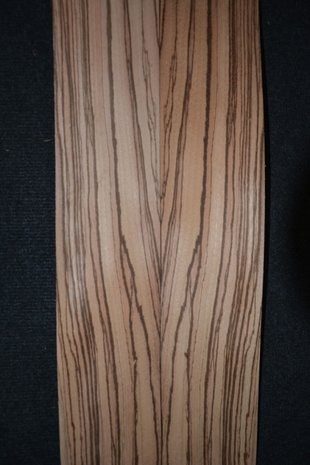 Zebrano Veneer 330 x 11-11,5 cm | 0.6 mm | 0,37m²