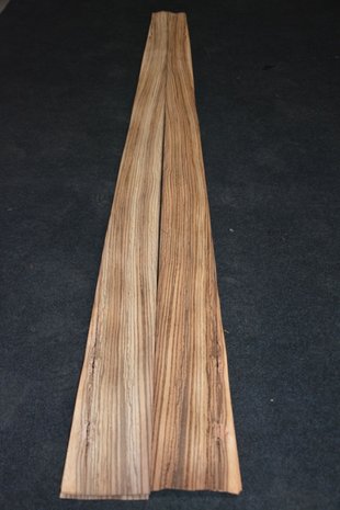 Zebrano Veneer 225 x 9-13 cm | 0.6 mm | 0,25m²