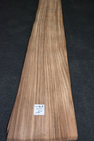 Zebrano Veneer 230 x 24 cm | 0.6 mm | 0,55m²