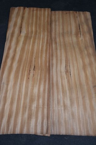 Zebrano Veneer 100 x 34-35 cm | 0.6 mm | 0,345m²