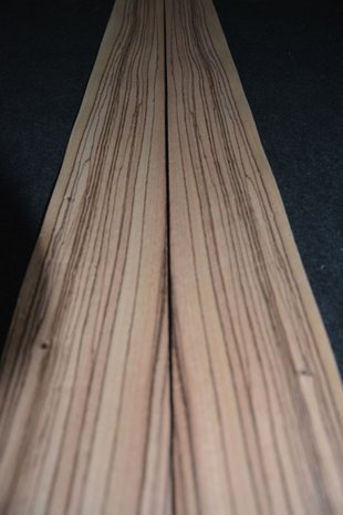 Zebrano Veneer 280 x 9-12 cm | 0.6 mm | 0,294m²